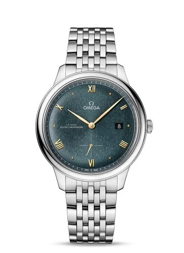 Omega - 434.10.41.20.10.001 De Ville Small Seconds Master Chronometer Stainless Steel / Turquoise / Bracelet