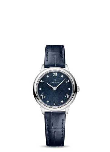 Omega - 434.13.28.60.53.002 De Ville Quartz 27.5 Stainless Steel / Blue - Diamond