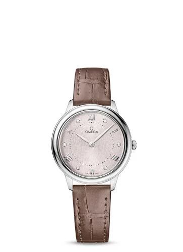 Omega - 434.13.30.60.52.001 De Ville Quartz 30 Stainless Steel / Rose - Diamond