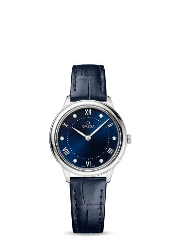 Omega - 434.13.30.60.53.001 De Ville Quartz 30 Stainless Steel / Blue - Diamond