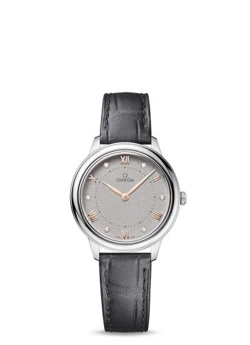 Omega - 434.13.30.60.56.001 De Ville Quartz 30 Stainless Steel / Grey - Diamond