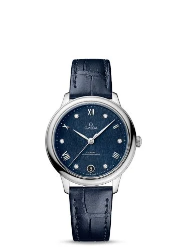 Omega - 434.13.34.20.53.002 De Ville Master Chronometer 34 Stainless Steel / Blue - Diamond