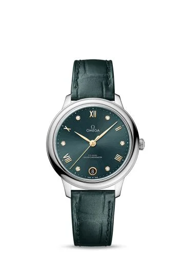 Omega - 434.13.34.20.60.001 De Ville Master Chronometer 34 Stainless Steel / Turquoise - Diamond