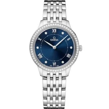 Omega - 434.15.30.60.53.001 De Ville Quartz 30 Stainless Steel - Diamond / Blue / Bracelet