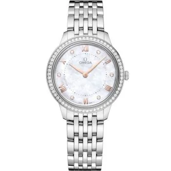 Omega - 434.15.30.60.55.001 De Ville Quartz 30 Stainless Steel - Diamond / MOP/ Bracelet