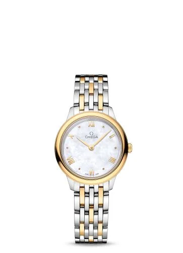 Omega - 434.20.28.60.05.001 De Ville Quartz 27.5 Stainless Steel - Yellow Gold / MOP / Bracelet