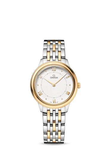 Omega - 434.20.30.60.02.002 De Ville Quartz 30 Stainless Steel - Yellow Gold / White / Bracelet