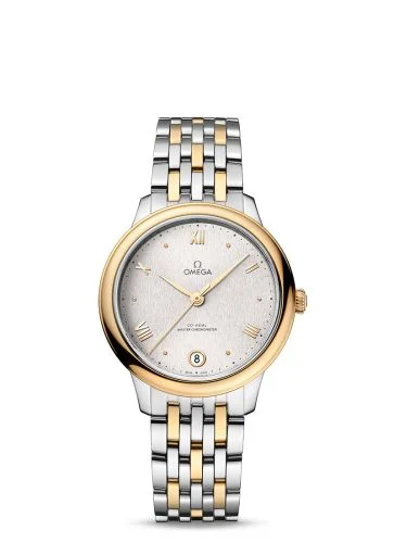 Omega - 434.20.34.20.02.002 De Ville Master Chronometer 34 Stainless Steel - Yellow Gold / Silver / Bracelet