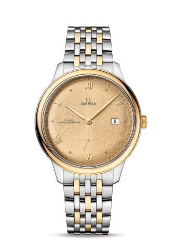 Omega - 434.20.41.20.08.001 De Ville Small Seconds Master Chronometer Stainless Steel - Yellow Gold / Champagne / Bracelet