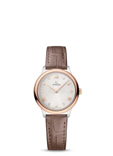 Omega - 434.23.28.60.52.001 De Ville Quartz 27.5 Stainless Steel - Sedna Gold / Silver - Diamond