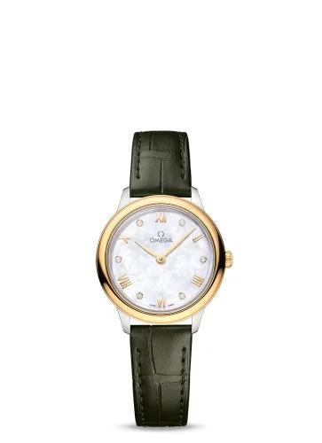 Omega - 434.23.28.60.55.001 De Ville Quartz 27.5 Stainless Steel - Yellow Gold / MOP - Diamond