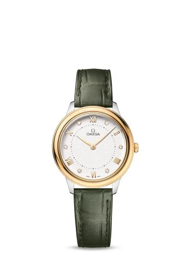 Omega - 434.23.30.60.52.002 De Ville Quartz 30 Stainless Steel - Yellow Gold / White - Diamond