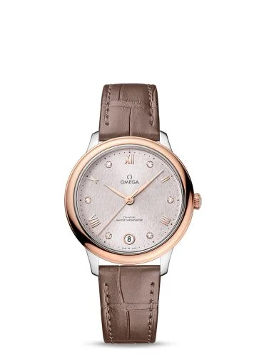 Omega - 434.23.34.20.52.003 De Ville Master Chronometer 34 Stainless Steel - Sedna Gold / Rose - Diamond