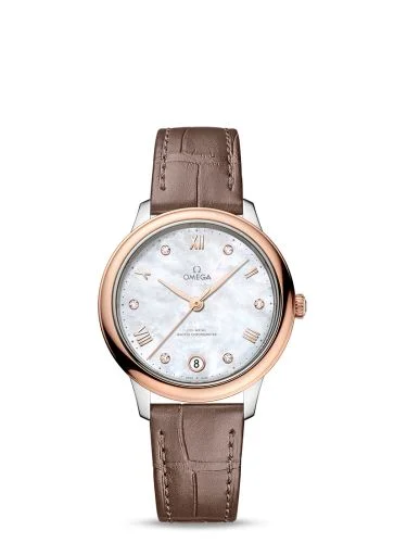 Omega - 434.23.34.20.55.001 De Ville Master Chronometer 34 Stainless Steel - Sedna Gold / MOP - Diamond