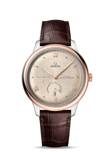 Omega Omega - 434.23.41.21.09.001 De Ville Power Reserve Master Chronometer Stainless Steel - Sedna Gold / Beige