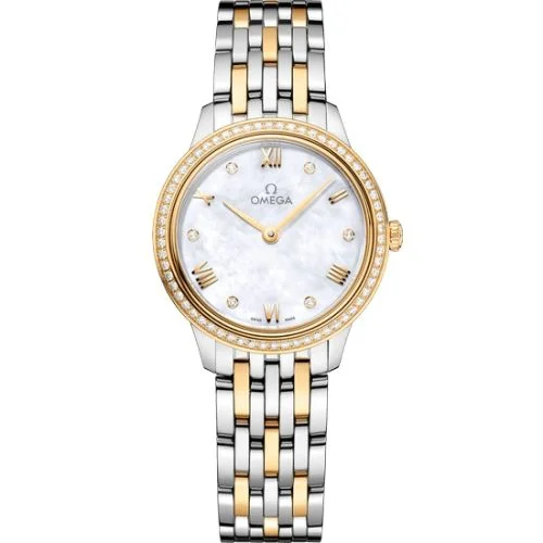 Omega - 434.25.28.60.55.001 De Ville Quartz 27.5 Stainless Steel - Yellow Gold - Diamond / MOP / Bracelet