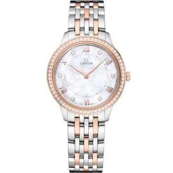 Omega - 434.25.30.60.55.001 De Ville Quartz 30 Stainless Steel - Sedna Gold - Diamond / MOP - Diamond