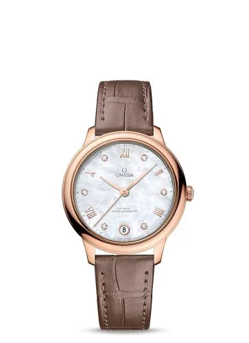 Omega - 434.53.34.20.55.001 De Ville Master Chronometer 34 Sedna Gold / MOP - Diamond
