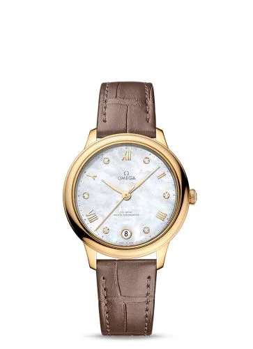 Omega - 434.53.34.20.55.002 De Ville Master Chronometer 34 Yellow Gold / MOP - Diamond