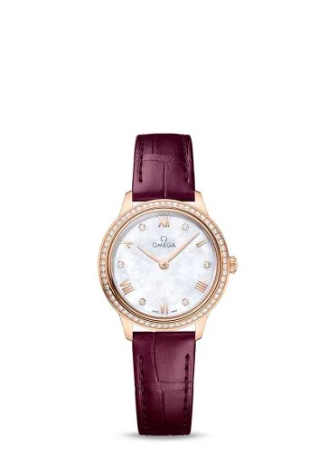 Omega - 434.58.28.60.55.001 De Ville Quartz 27.5 Sedna Gold - Diamond / MOP - Diamond