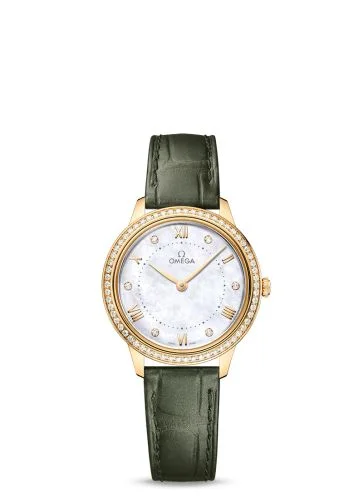 Omega - 434.58.30.60.55.002 De Ville Quartz 30 Yellow Gold - Diamond / MOP - Diamond