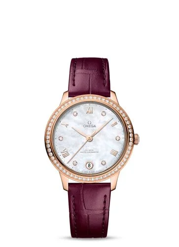 Omega - 434.58.34.20.55.001 De Ville Master Chronometer 34 Sedna Gold - Diamond / MOP - Diamond