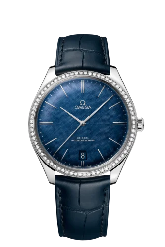Omega De Ville Trésor Master Chronometer Stainless Steel / Diamond / Blue
