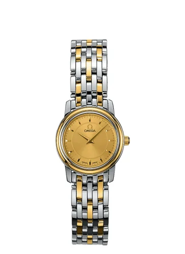 Omega - 4370.11.00 De Ville Prestige Quartz 22 Stainless Steel / Yellow Gold / Champagne / Bracelet