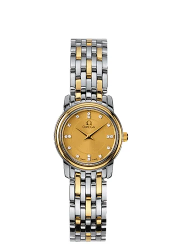 Omega - 4370.15.00 De Ville Prestige Quartz 22 Stainless Steel / Yellow Gold / Champagne / Bracelet
