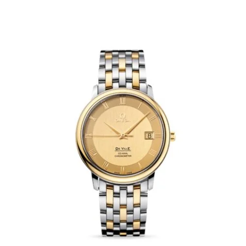Omega - 4374.11.00 De Ville Prestige Co-Axial 36.5 Stainless Steel / Yellow Gold / Champagne / Bracelet