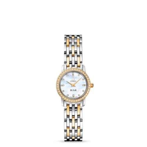 Omega - 4375.57.00 De Ville  Prestige Quartz 22 Two Tone Diamond / MOP / Bracelet