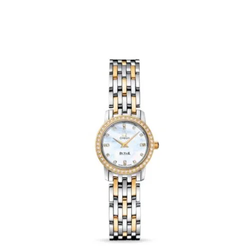 Omega - 4375.75.00 De Ville Prestige Quartz 22 Stainless Steel / Yellow Gold / Diamond / MOP / Bracelet