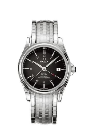 Omega - 4533.51.00 De Ville Co-Axial 38.7 GMT Stainless Steel / Black / Bracelet