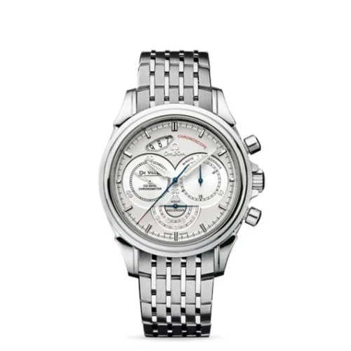Omega - 4550.30.00 De Ville Co-Axial 41 Chronoscope Stainless Steel / Silver / Bracelet