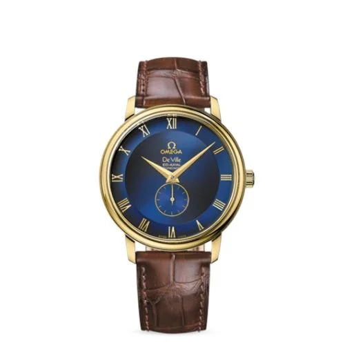 Omega - 4613.80.02 De Ville Prestige Co-Axial 39 Small Seconds Yellow Gold / Blue