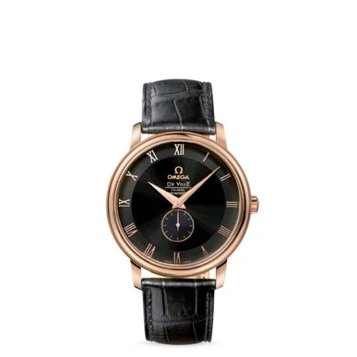 Omega - 4614.50.01 De Ville Prestige Co-Axial 39 Small Seconds Red Gold / Black