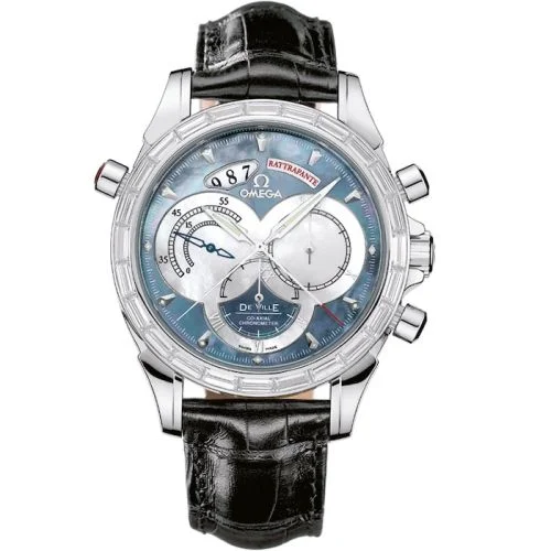 Omega De Ville Co-Axial 41 Chronoscope Rattrapante Platinum Baguette / MOP