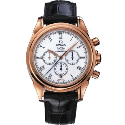 Omega - 4643.20.32 De Ville Co-Axial 41 Chronograph Red Gold / White