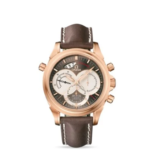 Omega Omega - 4648.60.37 De Ville Co-Axial 41 Chronoscope Rattrapante Red Gold / Brown
