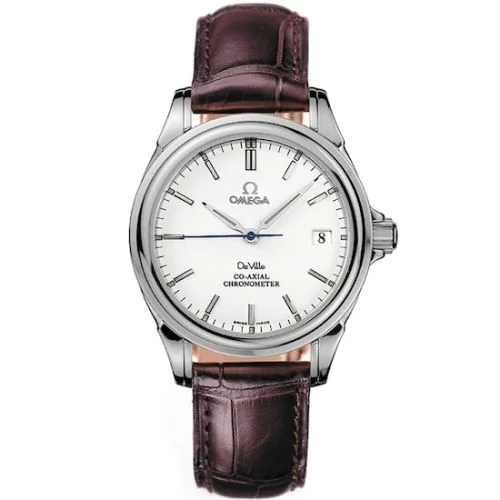Omega - 4861.31.32 De Ville Co-Axial 35 Stainless Steel / White