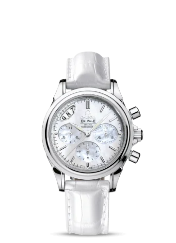 Omega - 4878.70.36 De Ville Co-Axial 35 Chronograph Stainless Steel / White