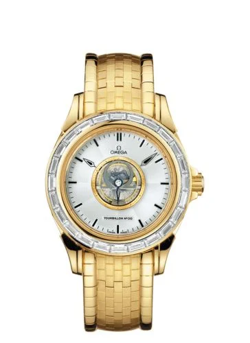 Omega De Ville Tourbillon Yellow Gold / Baguette / Bracelet