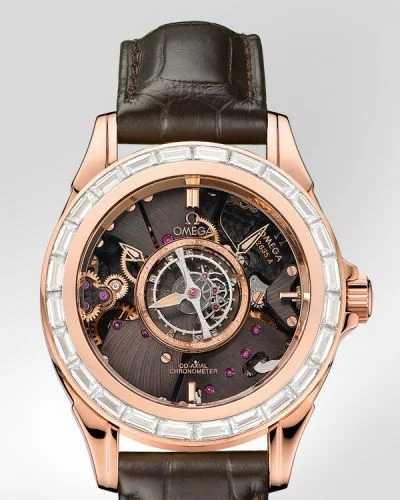 Omega Omega - 513.58.39.21.64.001 De Ville Tourbillon Co-Axial Red Gold / Baguette / Omega Boutique