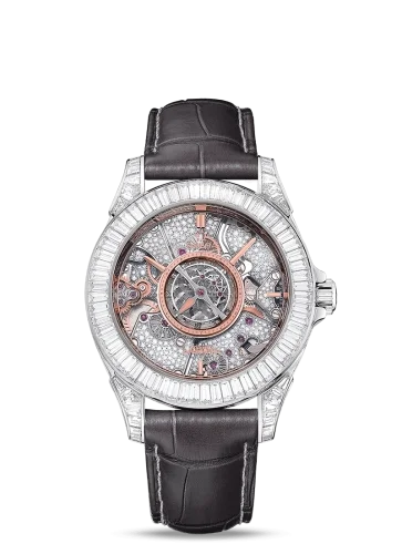 Omega Omega - 513.98.39.21.56.001 De Ville Tourbillon Co-Axial Platinum / Baguette / Snow / Omega Boutique