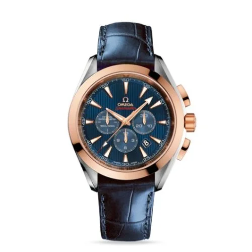 Omega - 522.23.44.50.03.001 Seamaster Aqua Terra 150M Co-Axial 44 Chronograph Stainless Steel / Red Gold / Blue / Olympic Collection London 2012