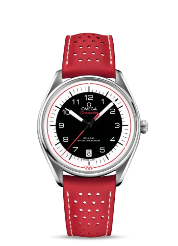 Omega - 522.32.40.20.01.004 Seamaster Master Co-Axial 39.5 Olympic Timekeeper Stainless Steel / Black / Red