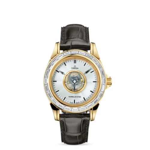Omega De Ville Tourbillon Yellow Gold / Baguette / Silver