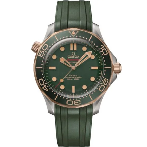 Omega - 210.92.42.20.10.001 Seamaster Diver 300M Master Co-Axial 42 Titanium - Bronze Gold / Green / Rubber