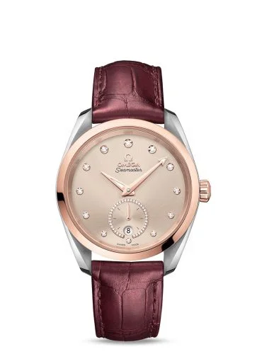 Omega - 220.23.38.20.59.001 Seamaster Aqua Terra 150M Master Chronometer Small Seconds 38 Stainless Steel / Sedna Gold / Sand - Diamond / Alligator