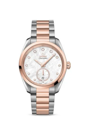 Omega - 220.20.38.20.55.002 Seamaster Aqua Terra 150M Master Chronometer Small Seconds 38 Stainless Steel / Sedna Gold / MOP - Diamond / Bracelet